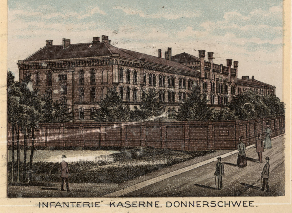 Kaserne Donnerschwee; © Stadtmuseum Oldenburg Postkarte der Kaserne Donnerschwee; © Stadtmuseum Oldenburg