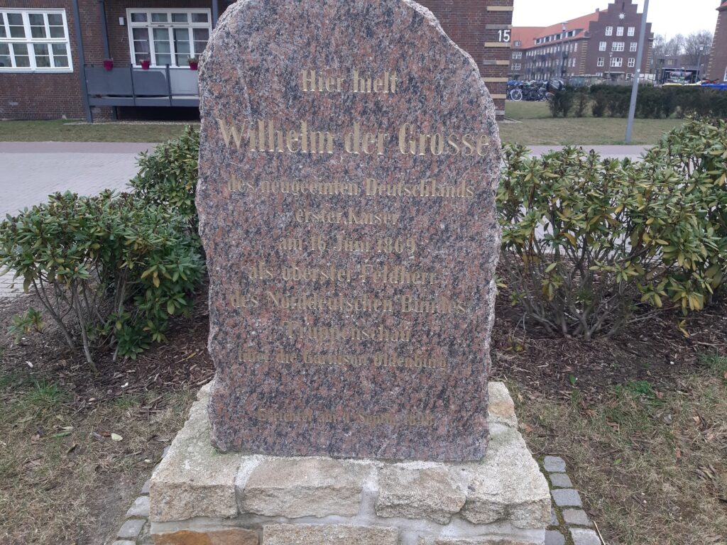Gedenkstein Kaiser Wilhelm I.; © Stadtmuseum Oldenburg Der Gedenkstein für Kaiser Wilhelm dem Ersten, © Stadtmuseum Oldenburg