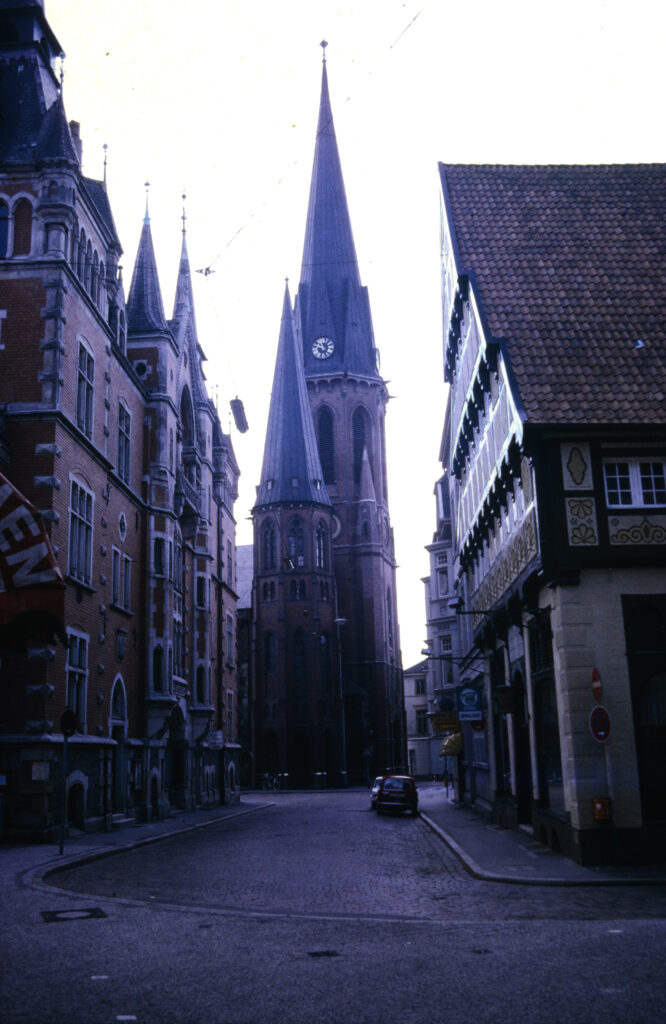 Blick vom Markt Richtung Lambertikirche. © Stadtmuseum Oldenburg