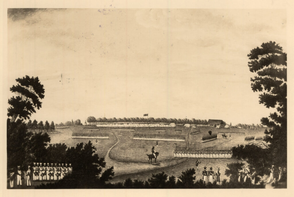 Kaserne Donnerschwee; © Stadtmuseum Postkarte eines Feldes bei der Kaserne Donnerschwee; © Stadtmuseum