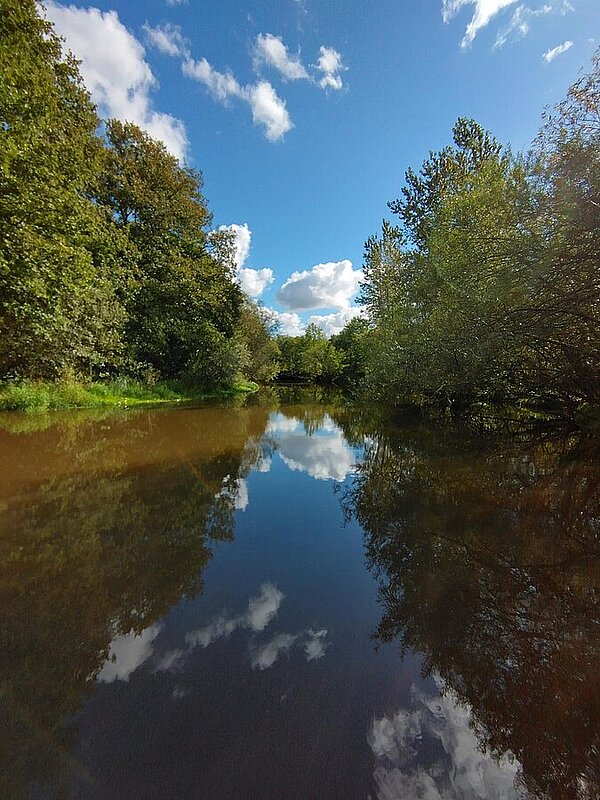 Foto mit Blick auf die Hunte zwischen Wardenburg und Bad Iburg, 2023, © Anonyme Einsendung