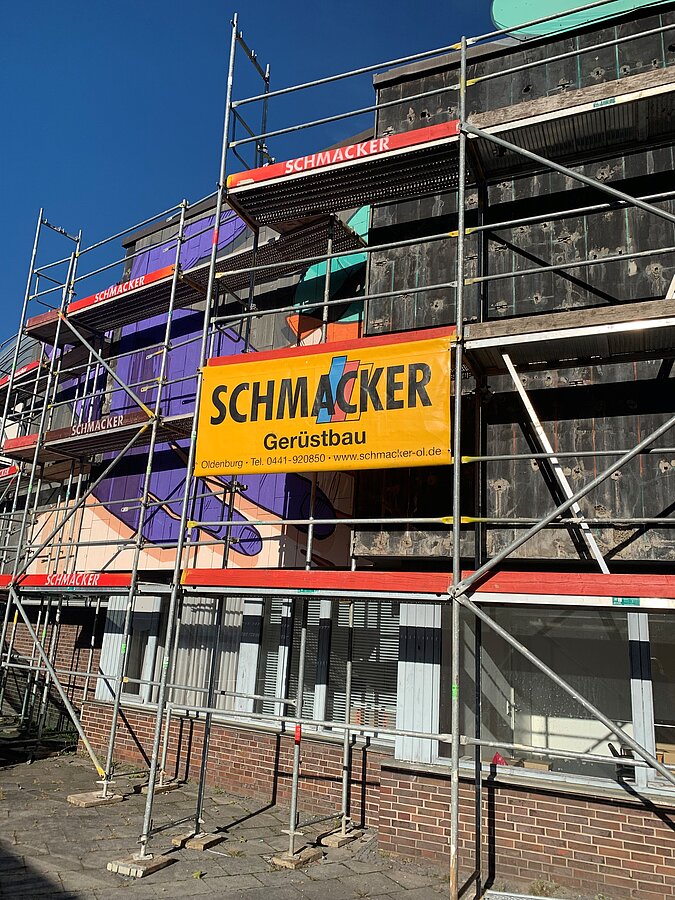 Fassade der Neuen Galerie mit Baugerüst, © Stadtmuseum Oldenburg