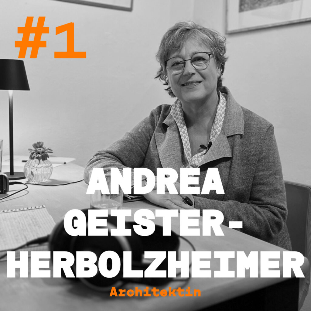 Titelbild Staffel 2, Folge 1 mit Andrea Geister-Herbolzheimer, © Stadtmuseum Oldenburg Titelbild mit Architektin Andre Geister-Herbholzheimer, schwarzweiß, © Stadtmuseum Oldenburg