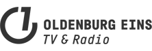 Logo von OEINS TV & Radio mit stilisiertem Buchstaben 'O' und dem Schriftzug 'OEINS TV & Radio'