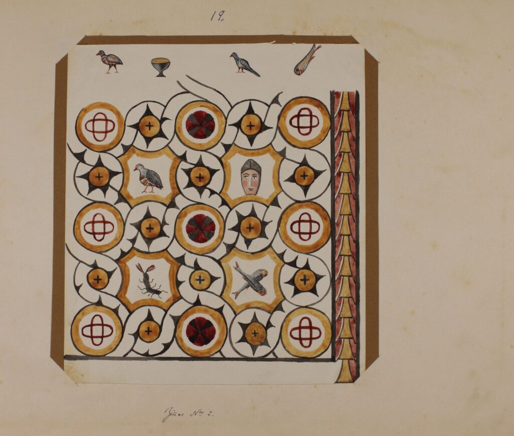 Skizzenbuch Dalwigk, Fliesenboden © Stadtmuseum Oldenburg Skizzenbuch Dalwigk, Fliesenboden © Stadtmuseum Oldenburg