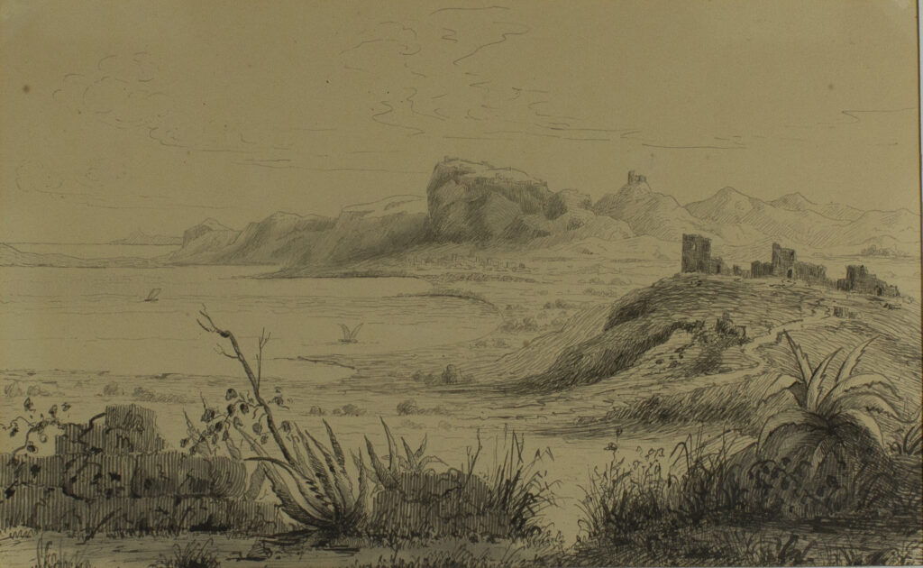 Skizzenbuch Dalwigk, Ägina-Tempel © Stadtmuseum Oldenburg Skizzenbuch Dalwigk, Ägina-Tempel © Stadtmuseum Oldenburg