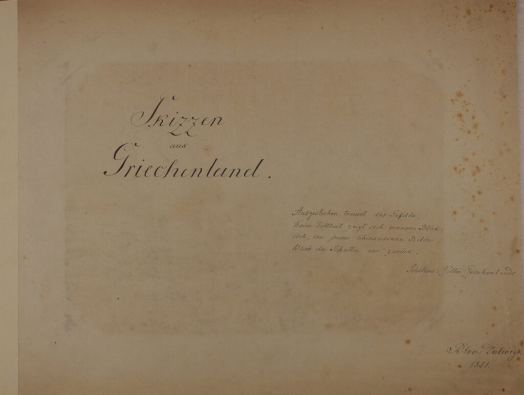Skizzenbuch Dalwigk © Stadtmuseum Oldenburg Skizzenbuch Dalwigk © Stadtmuseum Oldenburg