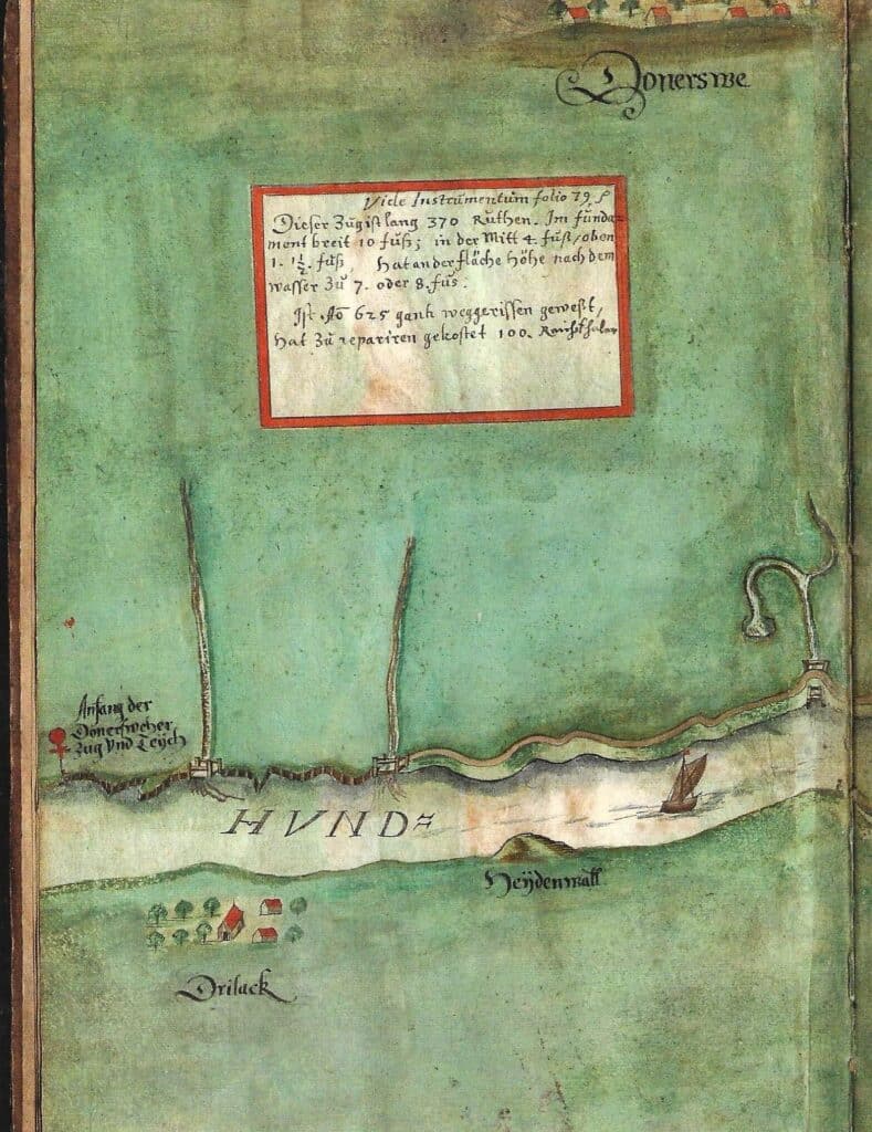 Abb.1 Historischer Deichatlas Johann Conrad Musculus, 1625/1626.