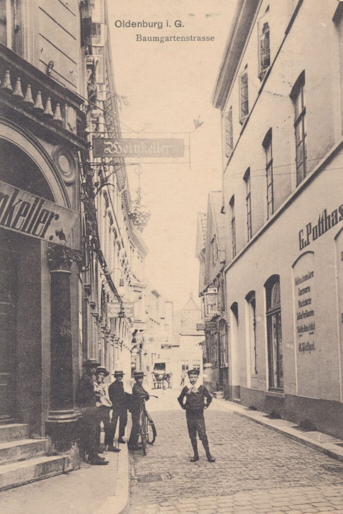 Blick in die Baumgartenstraße, Anfang 20. Jahrhundert