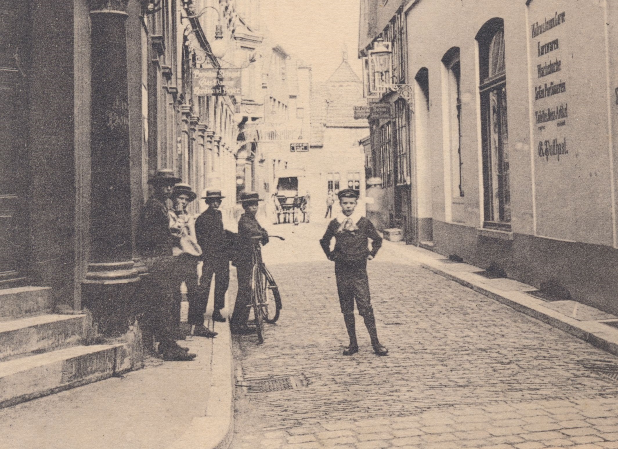 Blick in die Baumgartenstraße, Anfang 20. Jahrhundert
