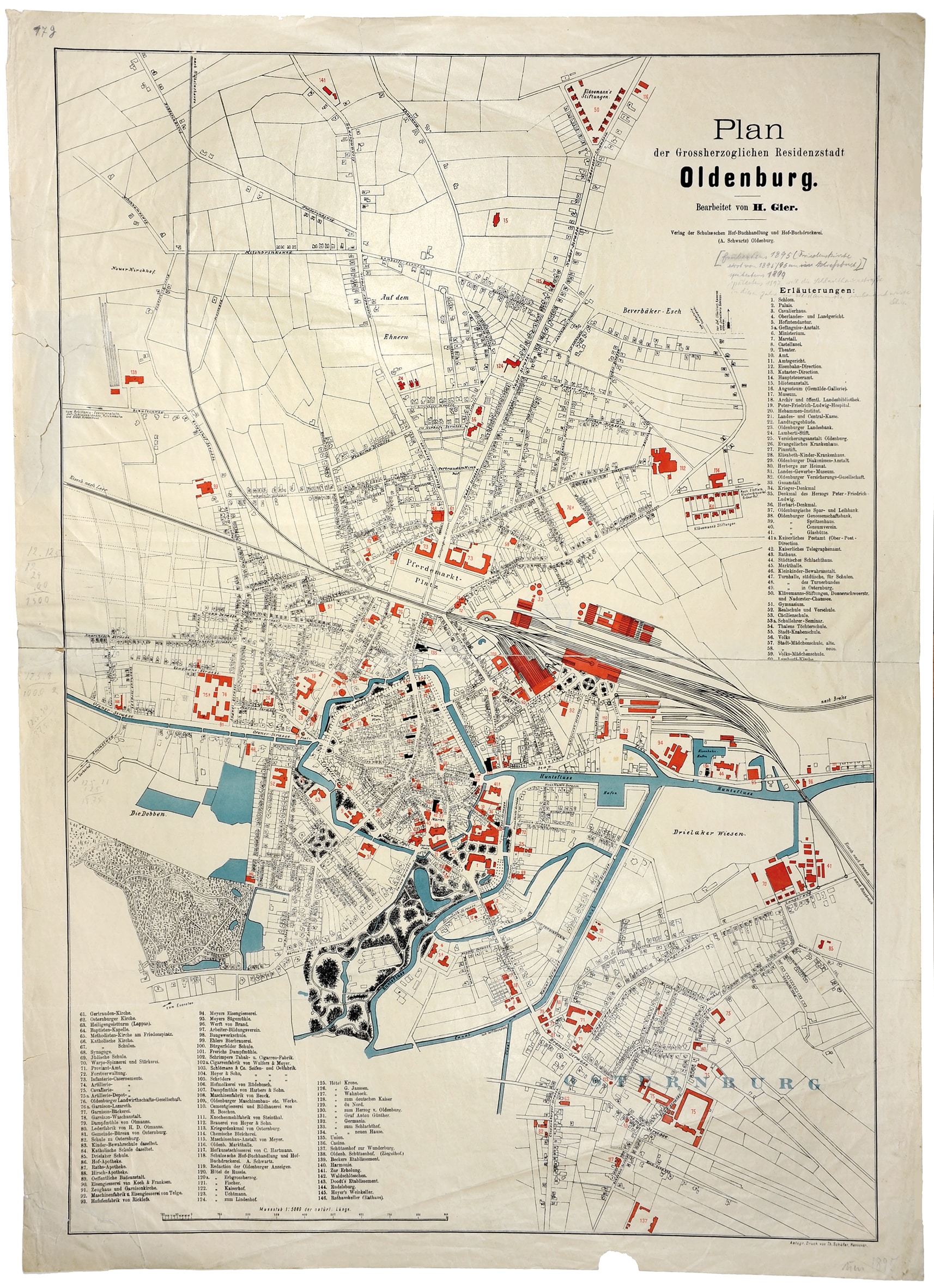 KP 558 Stadtplan H Gier Nach 1891 Vor 1894 © Stadtmuseum Oldenburg